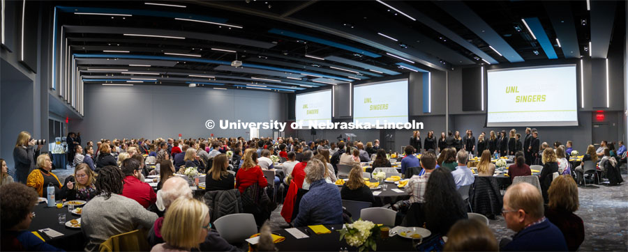 275 people attended the brunch. This year’s program featured a special keynote address by American civil rights activist Ruby Bridges and the awarding of the annual Chancellor’s “Fulfilling the Dream” Award to Nebraska Law professor and interim dean Anna Shavers. January 22, 2020. Photo by Craig Chandler / University Communication.