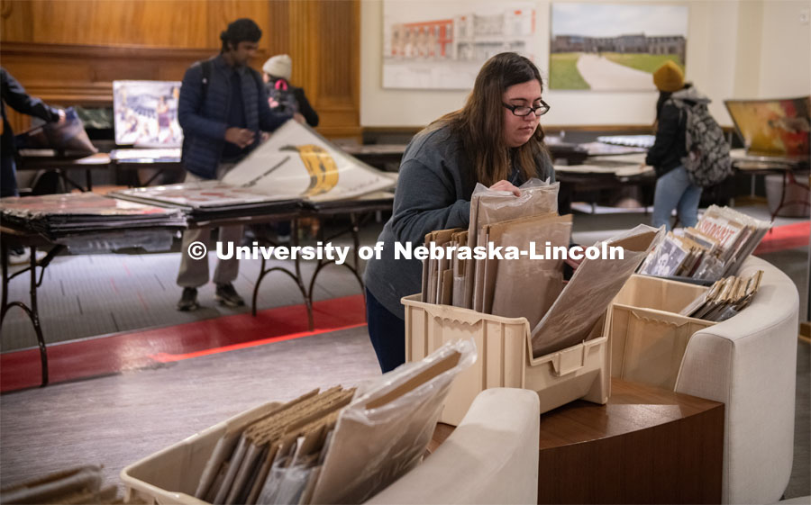 The UPC Nebraska Poster Sale in the City Campus Nebraska Union. January 28, 2020. Photo by Gregory Nathan / University Communication.