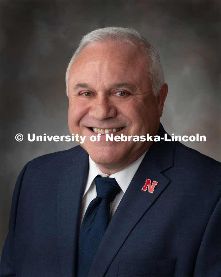 Studio portrait of Mike Chaplin, Associate Director, UNL Mail and Distribution Services. February 6, 2020. Photo by Greg Nathan / University Communication.