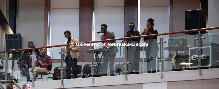 Music by the CUSP Scholars from Rwanda, Africa. The N2025 strategic plan was released by Chancellor Ronnie Green during the State of Our University address. The Address was held at Innovation Campus. February 14, 2020. Photo by Greg Nathan / University Communication.