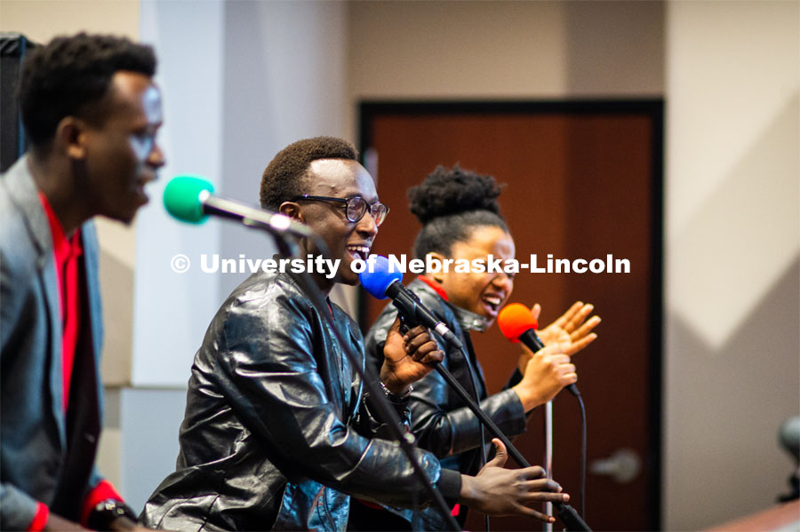 Music by the CUSP Scholars from Rwanda, Africa. The N2025 strategic plan was released by Chancellor Ronnie Green during the State of Our University address. The Address was held at Innovation Campus. February 14, 2020. Photo by Justin Mohling / University Communication.