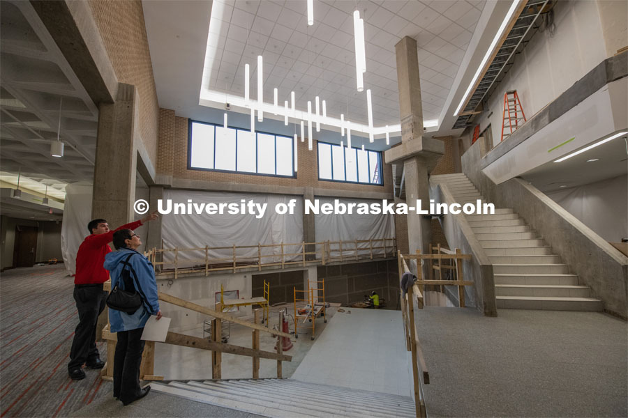 Students, Faculty and Staff enjoy the new sights from the renovation at the East Campus Union Open House. March 9, 2020. Photo by Gregory Nathan / University Communication.