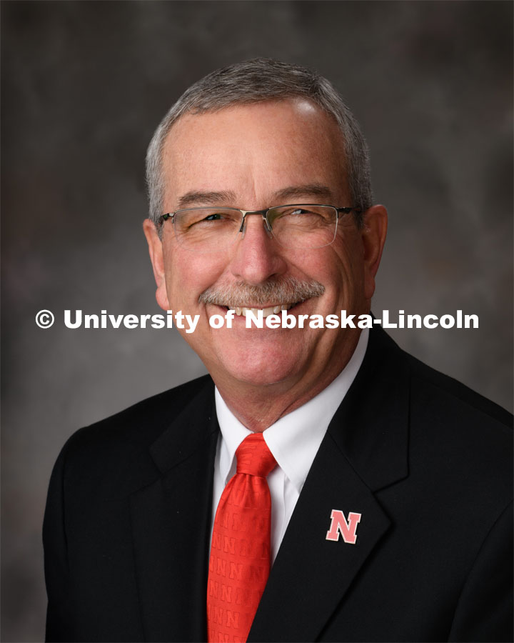 Studio portrait of Charles Hibberd, Dean and Director of Nebraska Extensions, Cooperative Extension Division. March 6, 2020. Photo by Greg Nathan / University Communication.