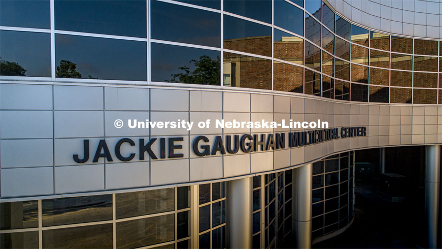 Exterior of the Jackie Gaughan Multicultural Center. City Campus. June 9, 2020. Photo by Craig Chandler / University Communication.