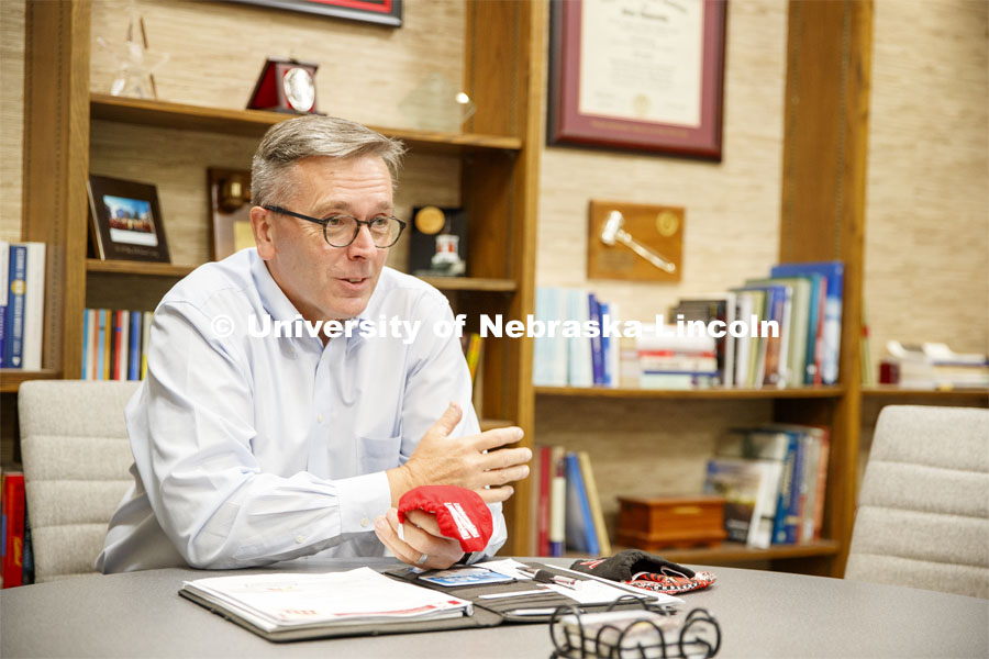 Chancellor Ronnie Green in his office. July 13, 2020. Photo by Craig Chandler / University Communication.