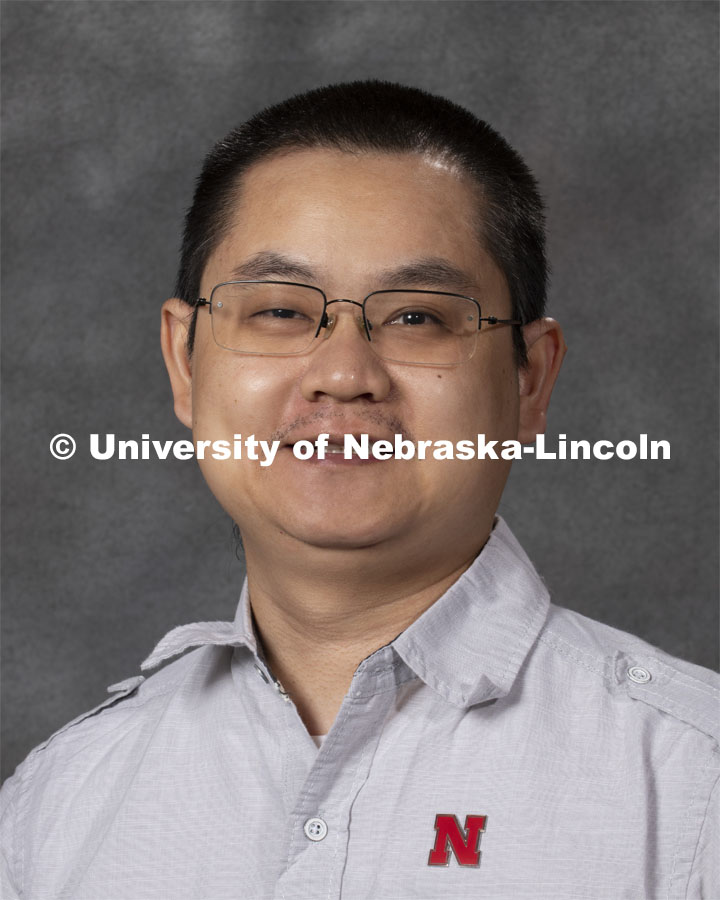 Studio portrait of Qiuming Yao, Assistant Professor, Computer Science and Engineering. New Faculty. August 19, 2020. Photo by Greg Nathan / University Communication Photography.
