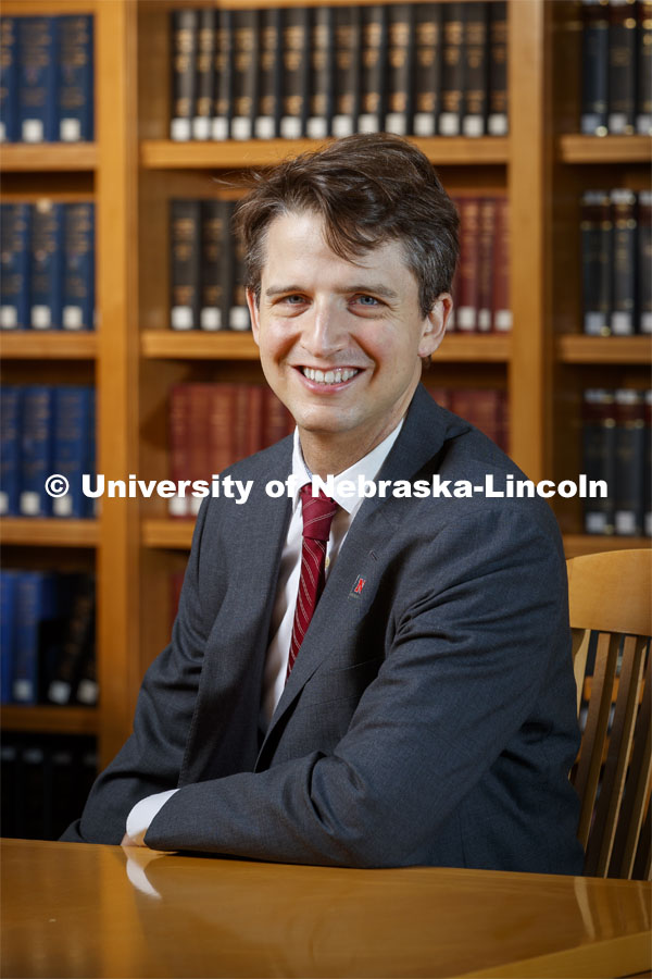 Kyle Langvardt, Professor for the College of Law. Nebraska Law College photo shoot. September 3, 2020. Photo by Craig Chandler / University Communication.