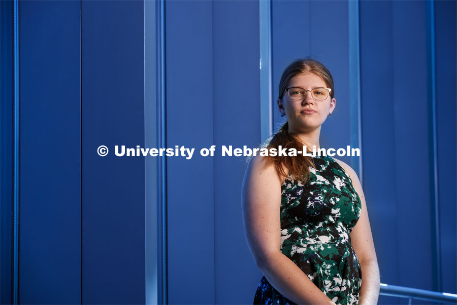 Ashlee McGill, first year law student and NSRI student worker. September 3, 2020. Photo by Craig Chandler / University Communication