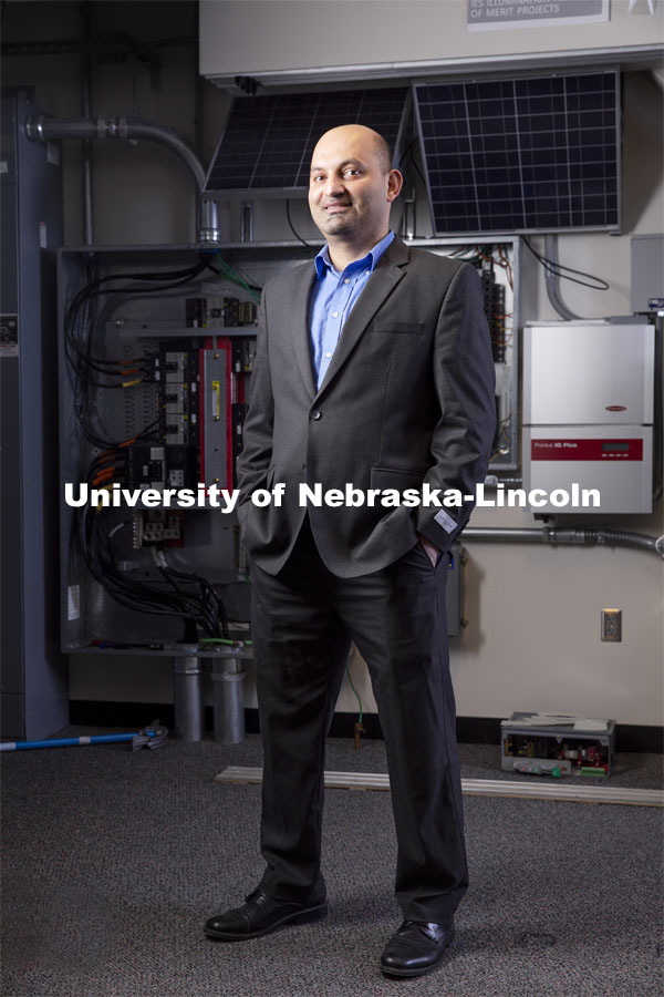 UNL’s Fadi M Alsaleem, an Assistant Professor of Architectural Engineering, poses for a portrait on Tuesday, February 23, 2021, at the Peter Kiewit Institute at the University of Nebraska at Omaha in Omaha, Nebraska. Photo by Ryan Soderlin / University Communications at University of Nebraska at Omaha.