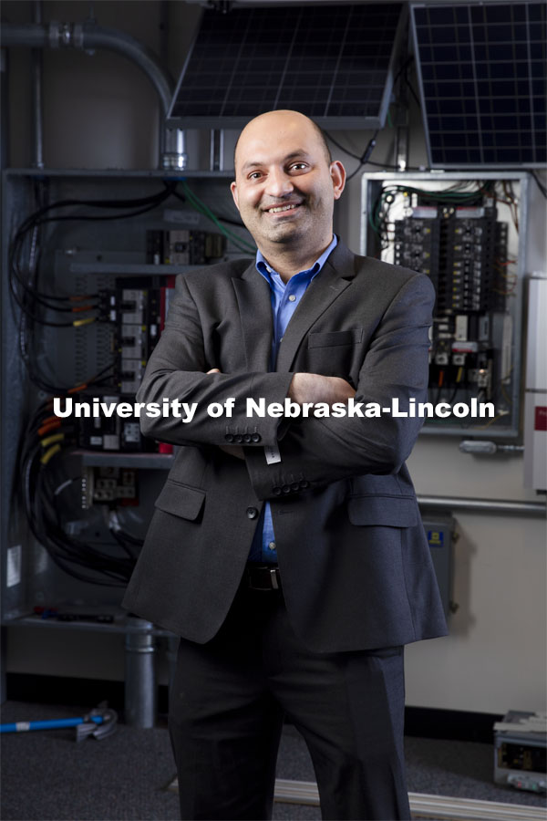 UNL’s Fadi M Alsaleem, an Assistant Professor of Architectural Engineering, poses for a portrait on Tuesday, February 23, 2021, at the Peter Kiewit Institute at the University of Nebraska at Omaha in Omaha, Nebraska. Photo by Ryan Soderlin / University Communications at University of Nebraska at Omaha.
