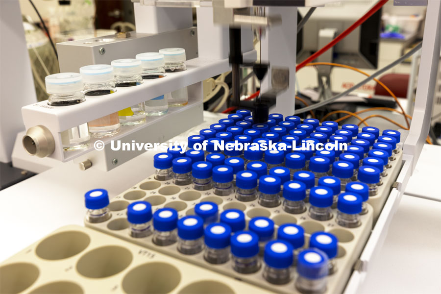 Proteomics and Metabolomics lab in Beadle Hall. Nebraska Center for Biotechnology. June 25, 2021. Photo by Craig Chandler / University Communication.