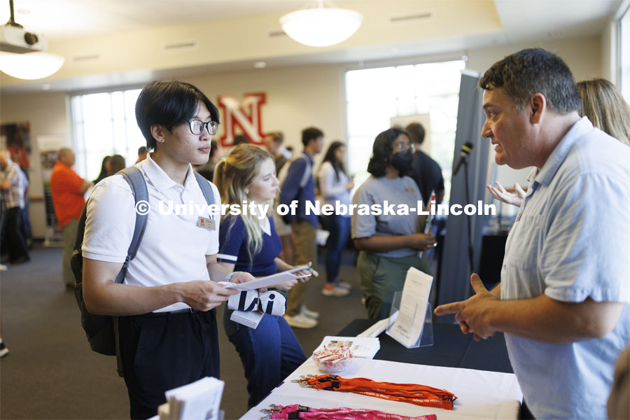 Raikes School Design Studio held a job fair in the Gaughan Center so students could interview with team leaders and sign up for teams for the upcoming year. August 25, 2022. Photo by Craig Chandler / University Communication.
