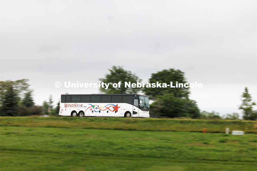 Chancellor Rodney Bennett on the IANR Roads Scholar Tour through Nebraska. August 1, 2023. Photo by Craig Chandler / University Communication.