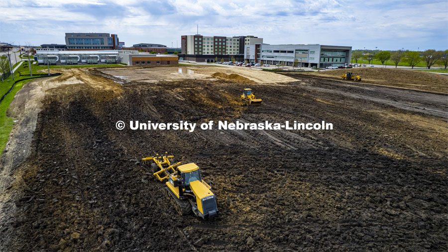 Dirt work for the new USDA expansion on Nebraska Innovation Campus. April 17, 2024. Photo by Craig Chandler / University Communication and Marketing.