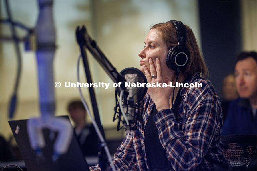 240210_Robotic_Surgery_0620_0.jpg Rachael Wagner, a Husker doctoral student, awaits the next communication window with the Internation