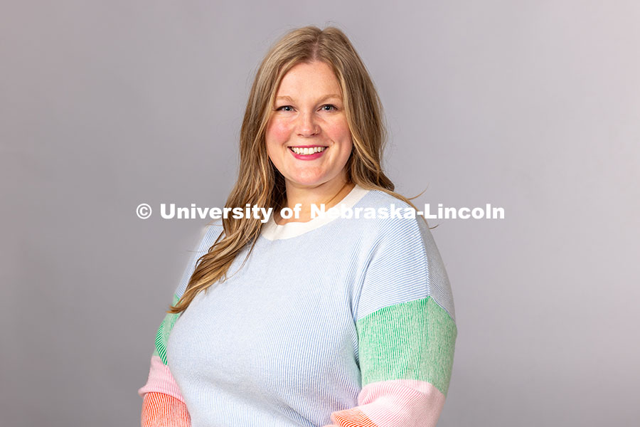 Studio portrait of Bethany Heaney, Career Advisor for the Explore Center. May 1, 2025. 