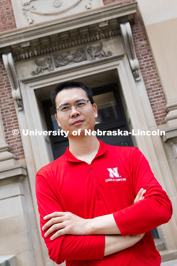 250626_Qiang_Liu_2006.jpg Qiang Liu, assistant professor in the School of Computing, stands in front of Avery Hall. June 26, 2