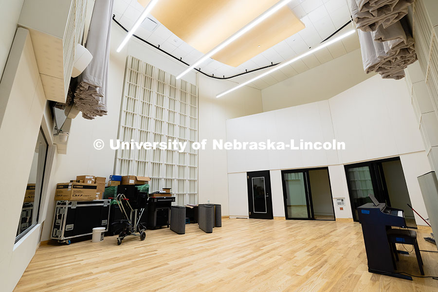 250716_FPA_3013.jpg The recording studio and individual recording booths in the new Fine and Performing Arts Building, n