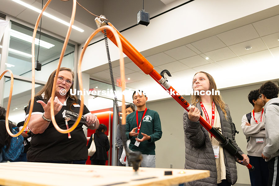 Telitha Plumlee-Stiefel, a Science Olympiad competitor from Founders Classical Academy in Arkansas, 
