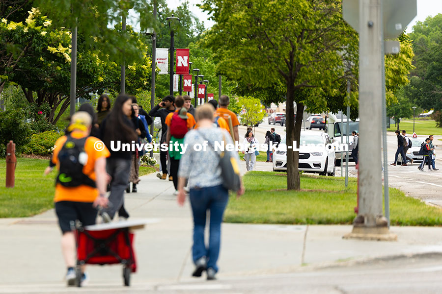 Science Olympiad competitors, coaches and volunteers walk around the University of Nebraska–Lincol