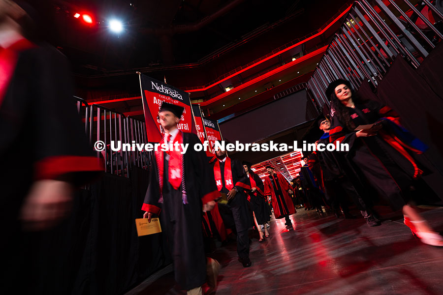 250816_Commencement_3624.jpg Graduates enter Pinnacle Bank Arena at the start of the summer commencement ceremony. Summer Commenc