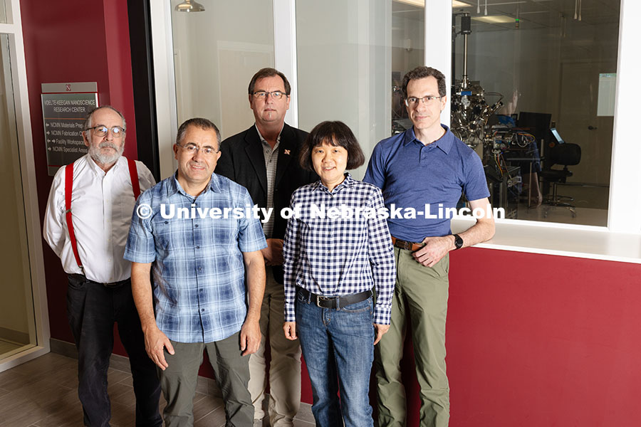 250826_Flatland_Grant_4825.jpg Christian Binek (center) is principal investigator of a new National Science Foundation-funded progr