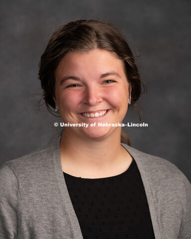 Studio portrait of Megan Taylor, Northeast Research and Extension Center, Extension Educator. New Fa
