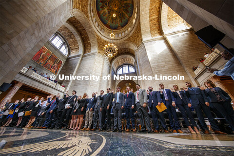 UNL law students and others from Creighton who passed the bar were sworn in Thursday in the Capitol 