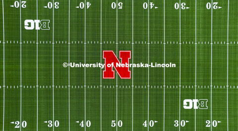 New field turf covers Memorial Stadium. May 4, 2022. 