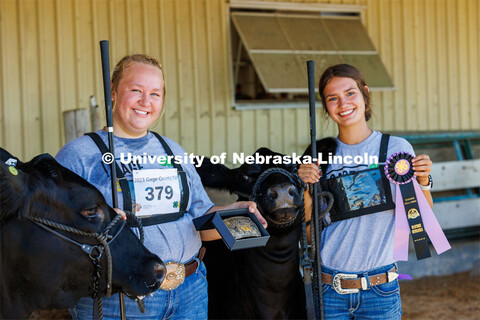 Natalie Trauernicht of Wymore won the grand champion senior division beef showmanship competition an