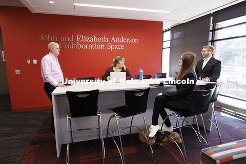 Associate Professor Brett Stohs, left, leads the Entrepreneurship Clinic. College of Law Clinics. Se