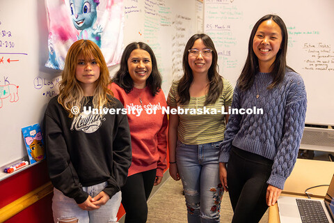 A Raikes School Design Studio team works on creating an AI program for Nebraska-based clothing retai