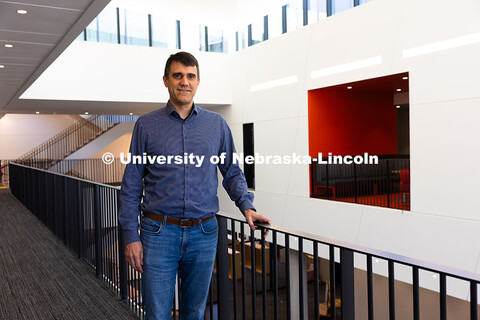 Felix Olschofka, Director and Chair of the Glenn Korff School of Music and Professor of violin, pose
