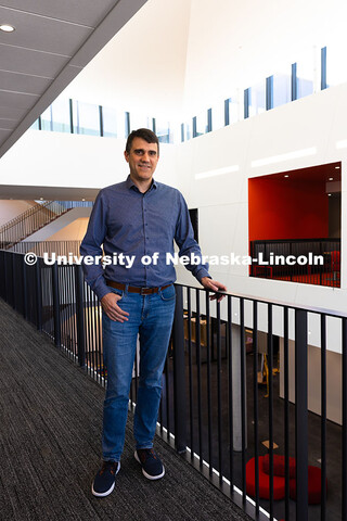 Felix Olschofka, Director and Chair of the Glenn Korff School of Music and Professor of violin, pose