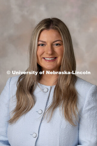 Studio portrait of Morgan Noel, Assistant Director of Development at the University of Nebraska Foun