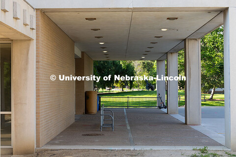 Exterior view of the Westbrook Music Building. June 12, 2025. 