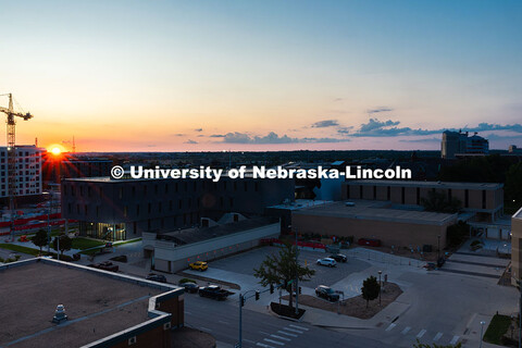 Exterior view of the new Fine and Performing Arts building, home of the Glenn Korff School of Music 