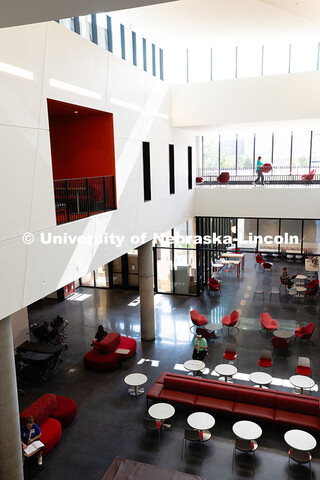 Students in the Orff Schulwerk Teacher Education Course practice with recorders in the lobby (common