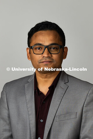 Studio portrait of Tirthankar Roy, Assistant Professor, Civil Engineering-Omaha. July 15, 2025. 
