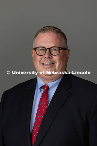 Studio portrait of Michael Zeleny, Vice Chancellor of Business and Finance.  August 6, 2025. 