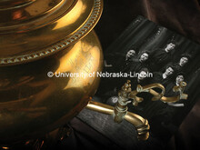Russian samovar acquired by Anne Barr Clapp and awarded as a trophy for women’s basketball tournam