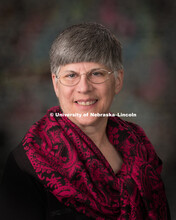 Studio portrait of Julie Hopp, Procurement Services. February 10, 2016. 