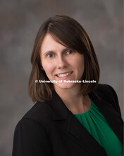 Studio portrait of Natalie Umphlett, Regional Clumatologist for the School of Natural Resources. Aug