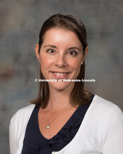 Studio portrait of Julia Frengs, Assistant Professor of French. New Faculty Orientation. August 29, 