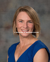 Studio portrait of Carrie Gottschalk, IANR Extension. New Faculty Orientation. August 29, 2016. 