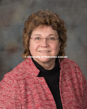 Studio portrait of Kristy Hattan, Central Administration. January 19, 2017. 