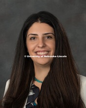 Studio portrait of Mona Bavarian, Research Assistant Professor of Chemical and Bimolecular Engineeri