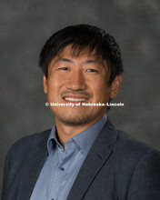 Studio portrait of Toshihiro Obata, Assistant Professor of Biochemistry. New Faculty Orientation. Au