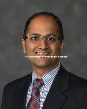 Studio portrait of Sajeesh Sajeesh, Assistant Professor of Marketing, College of Business. New Facul