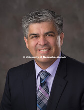 Studio portrait of Sergio Ruiz, Director, Glenn Korff School of Music. August 22, 2017. 